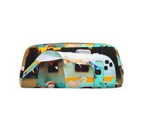 YQxwJL Trousse à crayons de grande capacité avec fermeture éclair - En cuir durable - Imprimé « You Make Me Happy Camper » - Pour le bureau, les voyages