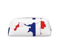 YQxwJL Trousse à crayons de grande capacité avec fermeture éclair - En cuir durable - Motif carte du drapeau de la Thaïlande - Pour le bureau, les voyages