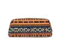 YQxwJL Trousse à crayons de grande capacité avec fermeture éclair - En cuir durable - Motif national africain - Pour le bureau, les voyages