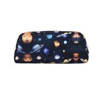YQxwJL Trousse à crayons de grande capacité avec fermeture éclair - En cuir durable - Motif planètes, étoiles et voie lactée - Pour le bureau, les voyages