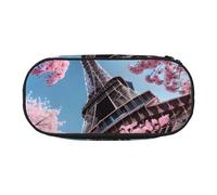 YQxwJL Trousse à crayons de grande capacité avec impression de la Tour Eiffel de Paris - Couleur noire - Trousse à crayons pour le bureau ou l'université
