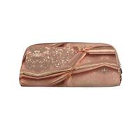 YQxwJL Trousse à crayons de grande capacité avec imprimé paillettes, or rose, trousse à crayons avec fermeture éclair, trousse à crayons en cuir durable pour le bureau, les voyages