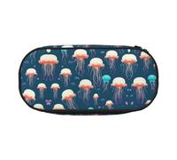 YQxwJL Trousse à crayons de grande capacité avec motif méduses - Noir