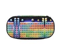 YQxwJL Trousse à crayons de grande capacité avec tableau périodique des éléments imprimés, couleur noire, trousse à crayons pour le bureau et l'université