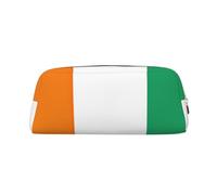 YQxwJL Trousse à crayons grande capacité avec fermeture éclair - En cuir durable - Motif drapeau de la Côte d'Ivoire - Pour le bureau, les voyages