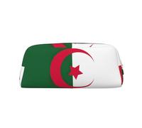 YQxwJL Trousse à crayons grande capacité avec fermeture éclair - En cuir durable - Motif drapeau de l'Algérie - Pour le bureau, les voyages