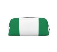 YQxwJL Trousse à crayons grande capacité avec fermeture éclair - En cuir durable - Motif drapeau du Nigeria - Pour le bureau, les voyages