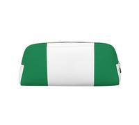 YQxwJL Trousse à crayons grande capacité avec fermeture éclair - En cuir durable - Motif drapeau du Nigeria - Pour le bureau, les voyages