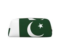 YQxwJL Trousse à crayons grande capacité avec fermeture éclair - En cuir durable - Motif drapeau du Pakistan - Pour le bureau, les voyages