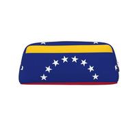 YQxwJL Trousse à crayons grande capacité avec fermeture éclair - En cuir durable - Motif drapeau du Venezuela - Pour le bureau, les voyages