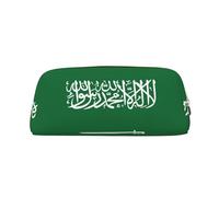 YQxwJL Trousse à crayons grande capacité avec fermeture éclair et motif drapeau de l'Arabie Saoudite en cuir durable pour le bureau, les voyages