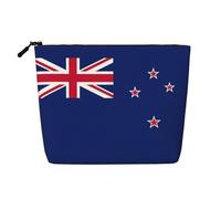 YQxwJL Trousse de maquillage avec fermeture éclair Motif drapeau de la Nouvelle-Zélande, noir, One Size