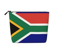 YQxwJL Trousse de maquillage avec fermeture éclair Motif drapeau de l'Afrique du Sud, noir, One Size