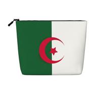 YQxwJL Trousse de maquillage avec fermeture éclair Motif drapeau de l'Algérie, noir, One Size