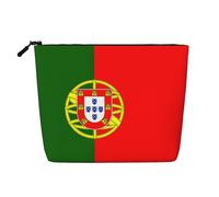 YQxwJL Trousse de maquillage avec fermeture éclair Motif drapeau portugais, noir, One Size
