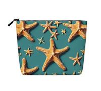 YQxwJL Trousse de maquillage avec fermeture éclair - Motif étoiles de mer - Jolie trousse de toilette de voyage, noir, One Size