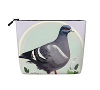 YQxwJL Trousse de maquillage avec imprimé pigeon gris avec fermeture éclair - Jolie trousse de toilette de voyage, noir, One Size