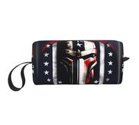 YQxwJL Trousse de maquillage de voyage avec drapeau américain Spartiate américain, cadeau pour femme, trousse de maquillage portable pour femme, mère, sœur, blanc, One Size