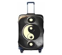 YQxwJL Yin Yang Housse de protection élastique pour bagage de voyage Motif Yin Yang Pour valise de 45,7 à 81,3 cm, blanc, Moyen