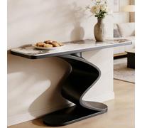 Yqyc Meuble Entree Couloir, Table D'appoint, Idéales pour Le Hall D'entrée, Le Salon, Le Couloir et Le Bureau Grâce à Leurs Pieds Robustes(Black,100x80x30cm/39x31x11in)