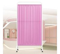 Yqyc Paravent Interieur avec roulettes, Cloison de Séparation de Pièce, Tissu en Nylon Imperméable, Cloison de Porte sur Pied de 180 cm de Hauteur, pour Bureau, Clinique, Salon de Beauté(Pink)