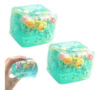 YQYCE Lot de 2 moules à presser Ice Cube Squishy, un compagnon pratique pour favoriser la concentration au quotidien et une idée cadeau pour de nombreuses occasions.