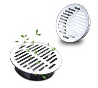 YQYHNB Siphon De Sol Rond De 90 Mm en Acier Inoxydable, Anti-Blocage, CréPines De Vidange De Balcon pour Salle De Bain, Cuisine, Salle De Bain(201 Material,160mm(6.3in))