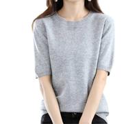 YQZHDHDQ Pulls Femme,Pull Ample À Manches Courtes Et Col Rond pour Femme