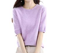 YQZHDHDQ Pulls Femme,Pull Ample À Manches Courtes Et Col Rond pour Femme