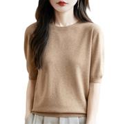 YQZHDHDQ Pulls Femme,Pull Décontracté À Manches Courtes Et Col Rond pour Femme, en Maille Douce