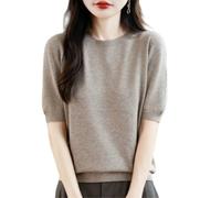 YQZHDHDQ Pulls Femme,Pull Décontracté À Manches Courtes Et Col Rond pour Femme, en Maille Douce