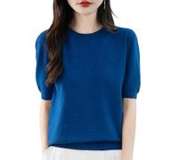 YQZHDHDQ Pulls Femme,Pull Décontracté À Manches Courtes Et Col Rond pour Femme, en Maille Douce