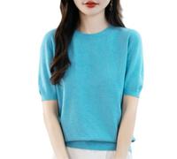 YQZHDHDQ Pulls Femme,Pull Décontracté À Manches Courtes Et Col Rond pour Femme, en Maille Douce