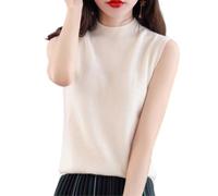 YQZHDHDQ Pulls Femme,Pull sans Manches en Maille Décontractée pour Femme