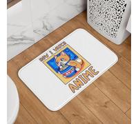 YQZQJEXW Comment Je Regarde Un Chat d'anime Mangeant des Nouilles Ramen japonaises de la Nourriture des Produits Kawaii Amusants des paillassons élégants des Tapis de Bain des Tapis Un Appareil Photo