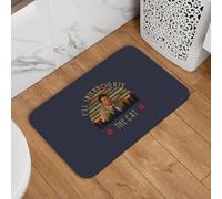 YQZQJEXW Je Vais interroger Le Chat paillasson Vintage rétro élégant Tapis de Bain Tapis de Couloir