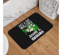 YQZQJEXW Juste Un Gars Qui Aime Les animes et Les Jeux vidéo Paillassons élégants Tapis de Bain Tapis Chambres