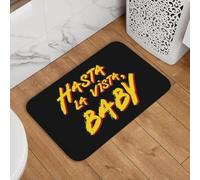 YQZQJEXW Tapis de Bain élégants de Style rétro avec Texte « Hasta La Vista Baby »