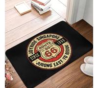 YQZQJEXW Tapis de Sol antidérapant pour Porte de Salle de Bain Cuisine Route Historique 66 paillasson de l'autoroute américaine Mother Road Tapis d'entrée pour Toilettes Tapis de Sol