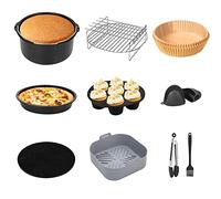 YRAKOZIN 5.5L Accessoires de Airfryer, [Ensemble de 10 Pièces] Moules pour Friteuse à Air, Convient pour Friteuse Sans Huile Cosori Cecotec Innsky Philips 5.5L-6L-6.4L