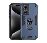 YRDUKJFDJ Compatible avec la Coque de téléphone Motorola Edge (2024) avec béquille et Protection Contre Les Chutes de qualité Militaire, Coque de Protection Robuste en PC texturé Mat Robuste(Blu)