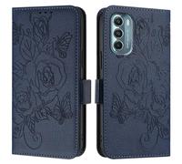 YRDUKJFDJ Compatible avec Motorola Moto G Stylus 2022 5G, étui Portefeuille Fin en Cuir PU à Rabat, étui de Protection résistant aux Chocs avec Porte-Cartes + dragonne(Blu)