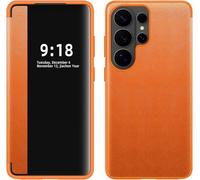 YRDUKJFDJ Flip Case for Samsung Galaxy S26 Ultra 5G Case,Slim Flip Case Protective Phone Case Drop Protection Shockproof Protective Cover for Samsung Galaxy S26 Ultra(Orange)