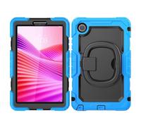 YRDUKJFDJ Sac pour Tablette PC, étui for Lenovo Tab One 8.7 inch/K9 TB305FU 2025 Case with Screen Protector,Full Body Protective Rugged Cover Rotating Handle Silicone Case(L Blue)