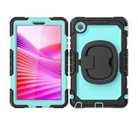 YRDUKJFDJ Sac pour Tablette PC, étui for Lenovo Tab One 8.7 inch/K9 TB305FU 2025 Case with Screen Protector,Full Body Protective Rugged Cover Rotating Handle Silicone Case(L Blue pc)