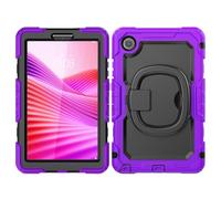 YRDUKJFDJ Sac pour Tablette PC, étui for Lenovo Tab One 8.7 inch/K9 TB305FU 2025 Case with Screen Protector,Full Body Protective Rugged Cover Rotating Handle Silicone Case(Mor)