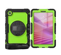 YRDUKJFDJ Sac pour Tablette PC, étui for Lenovo Tab One 8.7 inch/K9 TB305FU 2025 Heavy Duty Shockproof TPU Case, Protective Cover W Screen Protector 360° Kickstand+Hand Strap+Shoulder Strap(Green2)