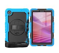 YRDUKJFDJ Sac pour Tablette PC, étui for Lenovo Tab One 8.7 inch/K9 TB305FU 2025 Heavy Duty Shockproof TPU Case, Protective Cover W Screen Protector 360° Kickstand+Hand Strap+Shoulder Strap(SkyBlue)