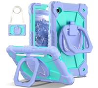 YRDUKJFDJ Sac pour Tablette PC, étui for Samsung Galaxy Tab A9 Case 8.7 inch 2023 Model (SM-X110/X115/X117) Heavy Duty Tablet PC Case with 360 Rotating Kickstand,Hand/Shoulder Strap(Mor)