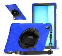 YRDUKJFDJ Sac pour Tablette PC, étui for Samsung Galaxy Tab S10 FE+ 13.1 inch 2025 SM-X620/X626 Case, Heavy Duty Rugged Shockproof Drop Protection Cases,Shoulder Strap Protective Kids Cover(Blu)